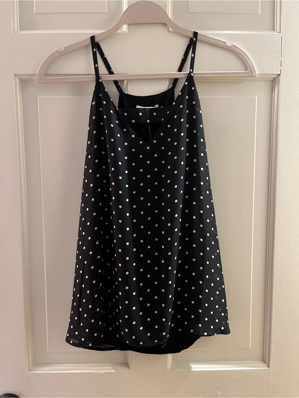 Bar III Black and White Polka Dot Camisole